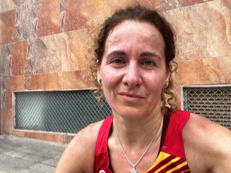Beatriz Molina tras correr en el Campeonato de España en ruta 10K en Crevillente (Alicante)